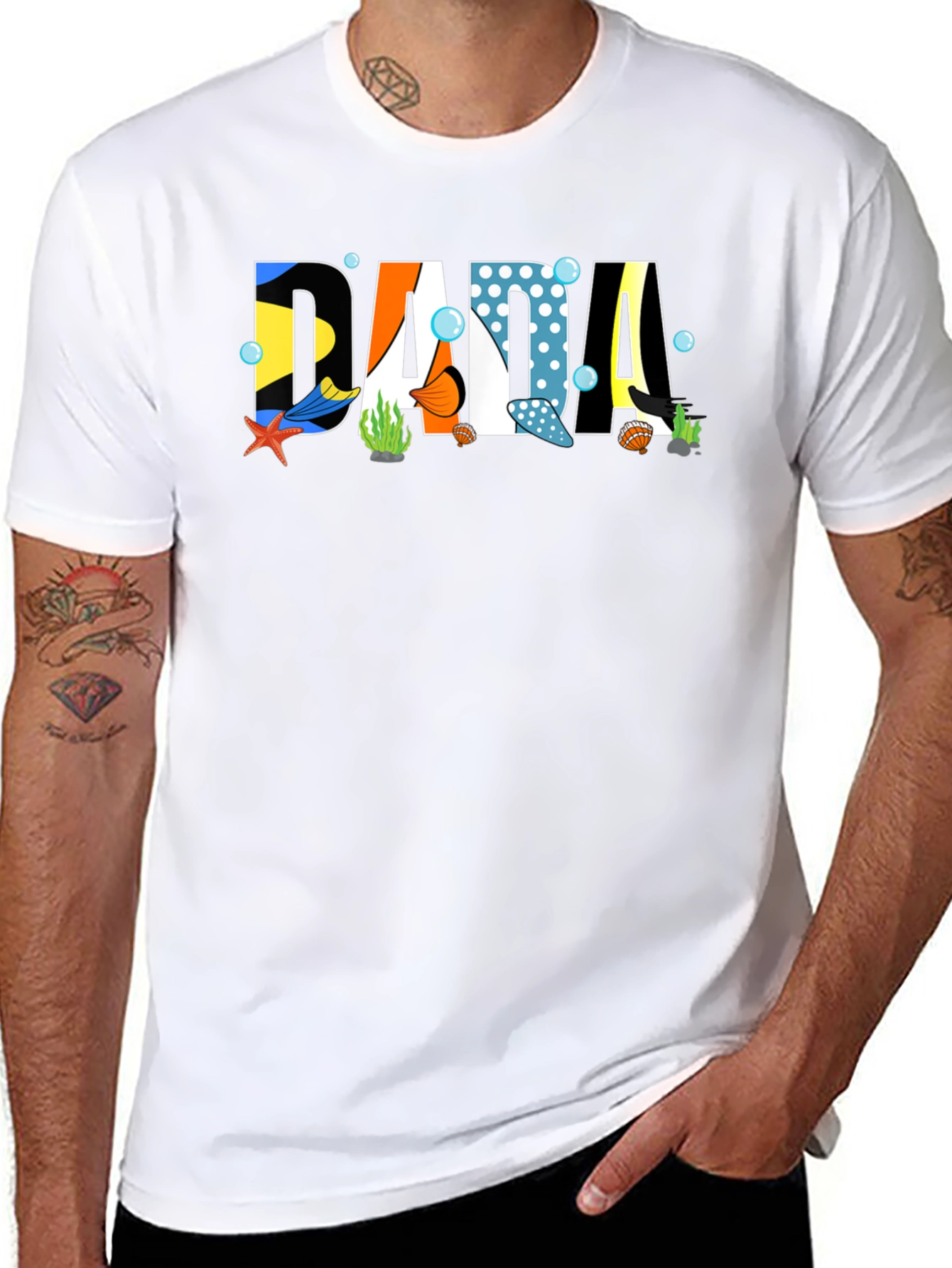 DADA Ocean Graphic Tee - Mens Black T-Shirt