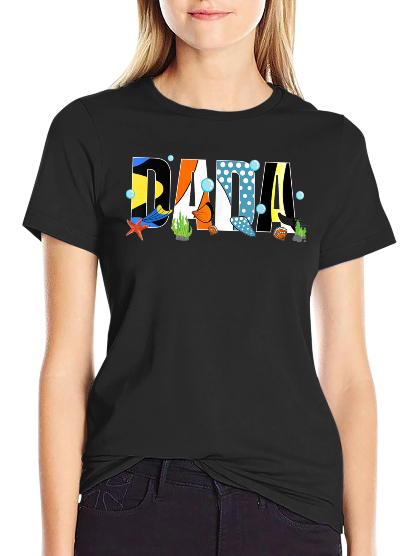 DADA Ocean Graphic Tee - Mens Black T-Shirt