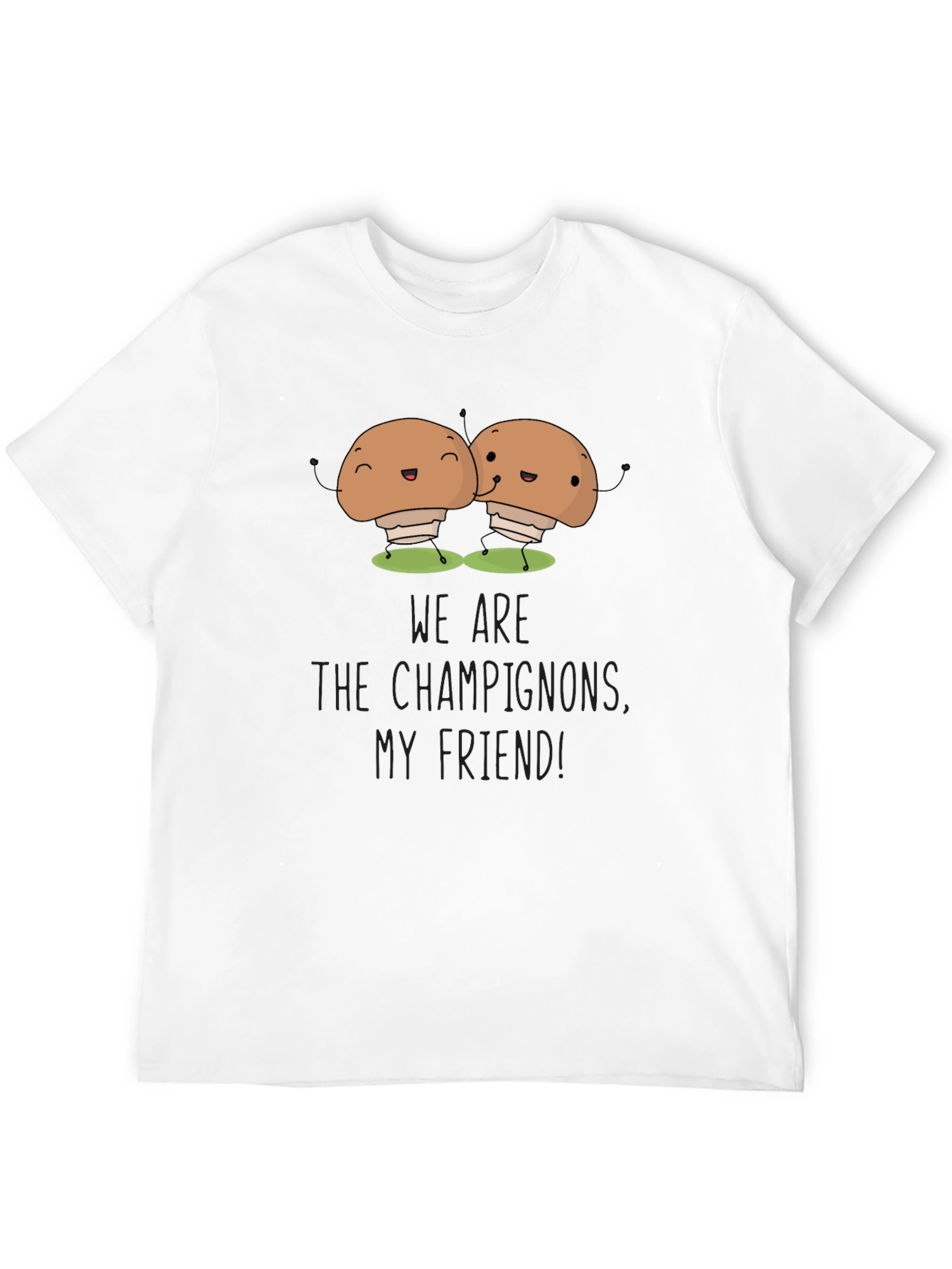 Mushroom Champs Black Tee - Comfy & Funny!