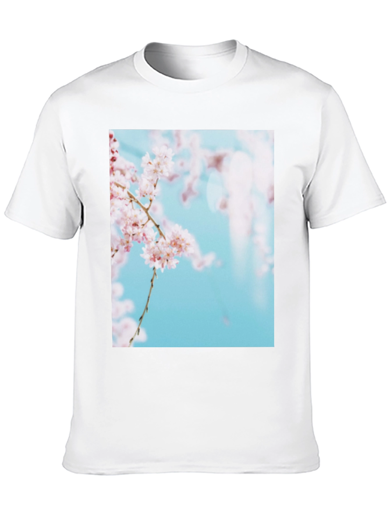 Cherry Blossom Print Black T-Shirt
