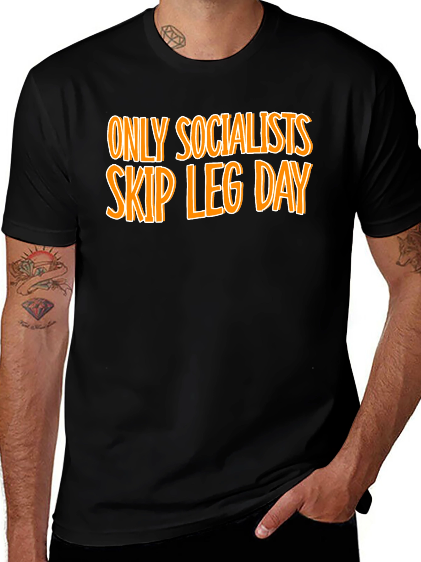 Socialists Skip Leg Day Graphic Tee