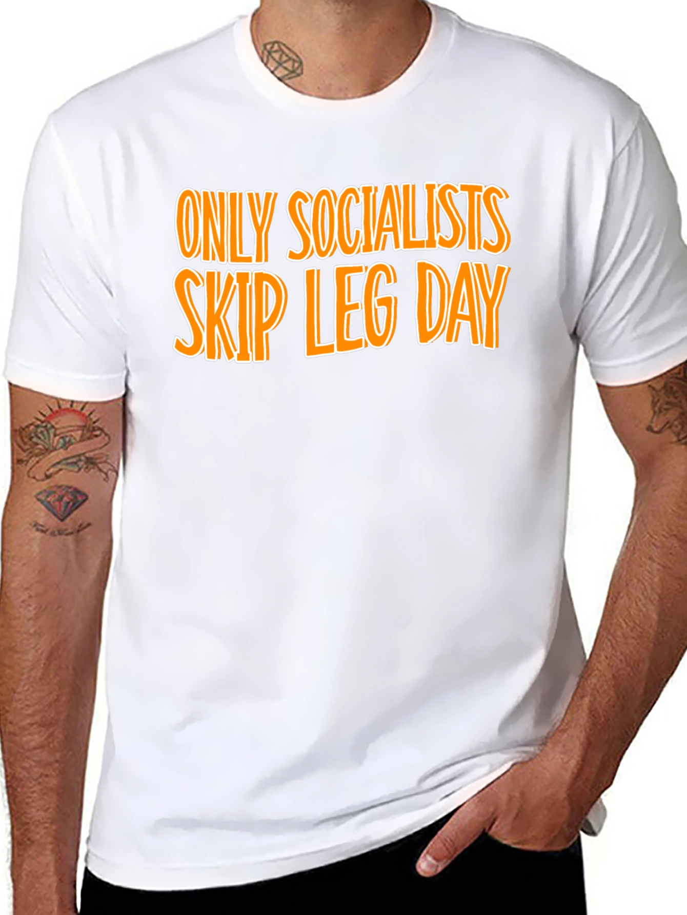 Socialists Skip Leg Day Graphic Tee