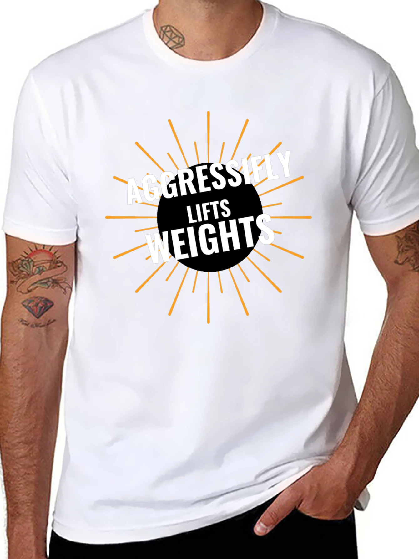 Aggressifly Lifts Weights Graphic Tee - Black