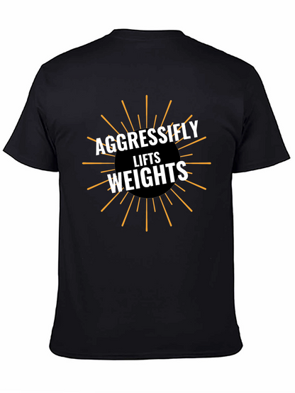 Aggressifly Lifts Weights Graphic Tee - Black
