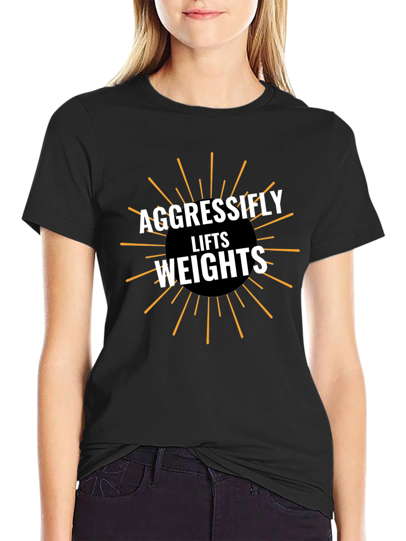 Aggressifly Lifts Weights Graphic Tee - Black