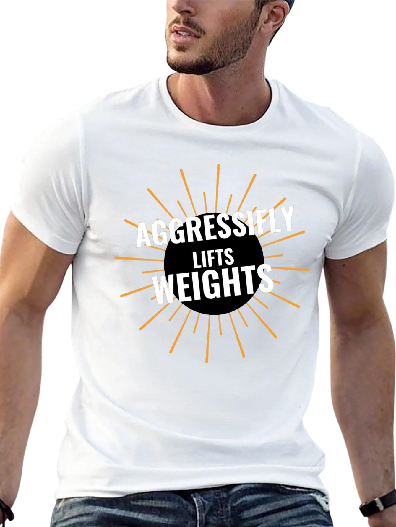 Aggressifly Lifts Weights Graphic Tee - Black