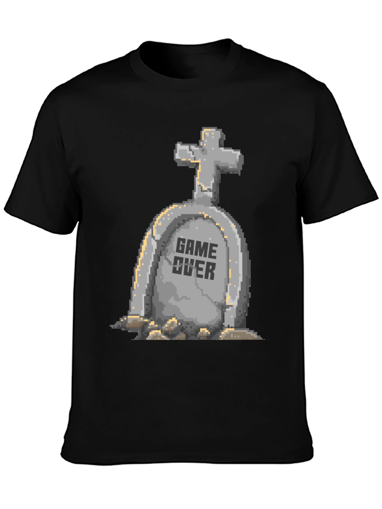 Game Over Tombstone Pixel Art T-Shirt