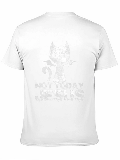 Not Today Jesus Cat Bat T-Shirt