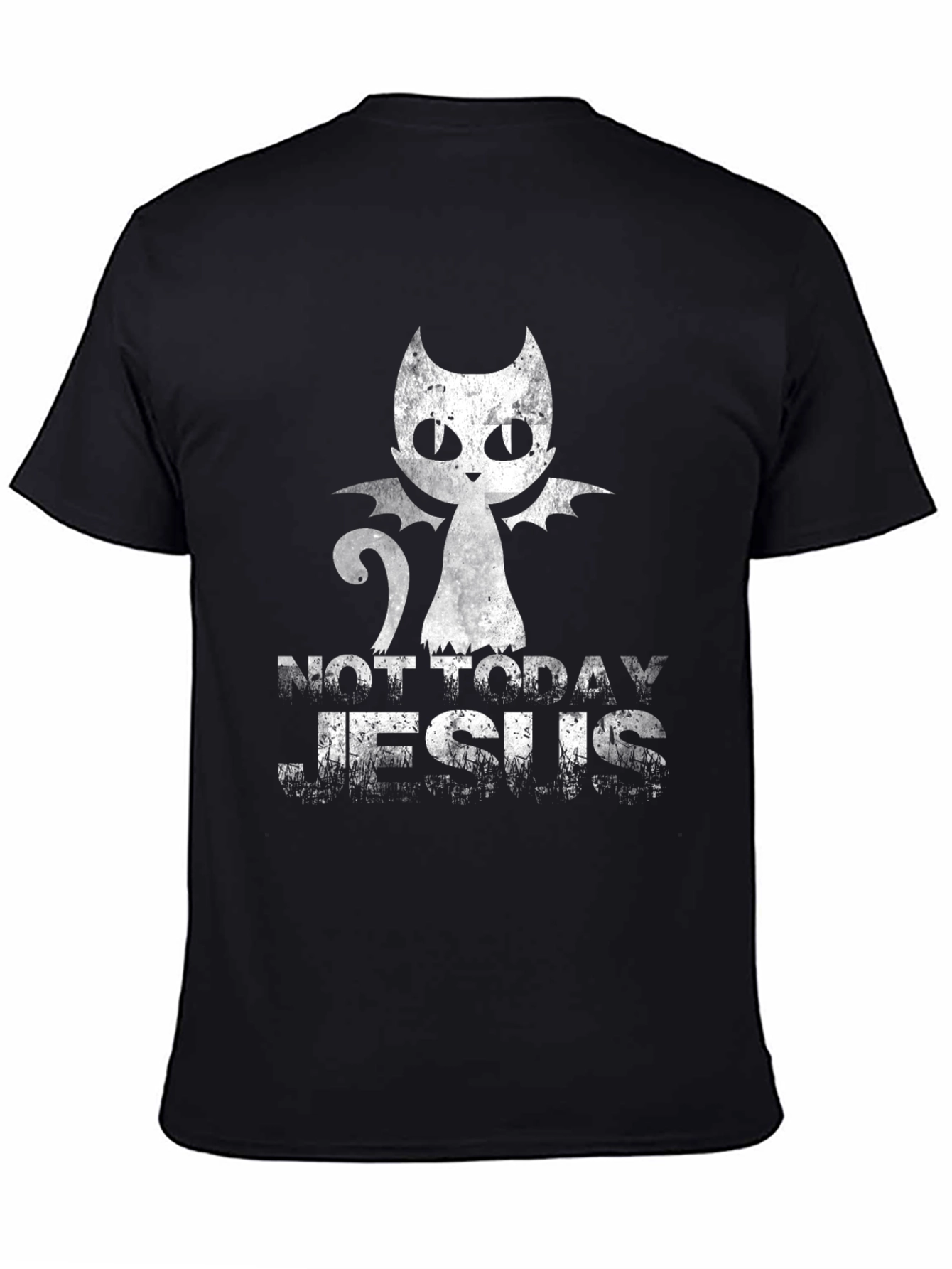 Not Today Jesus Cat Bat T-Shirt