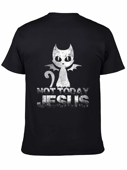 Not Today Jesus Cat Bat T-Shirt