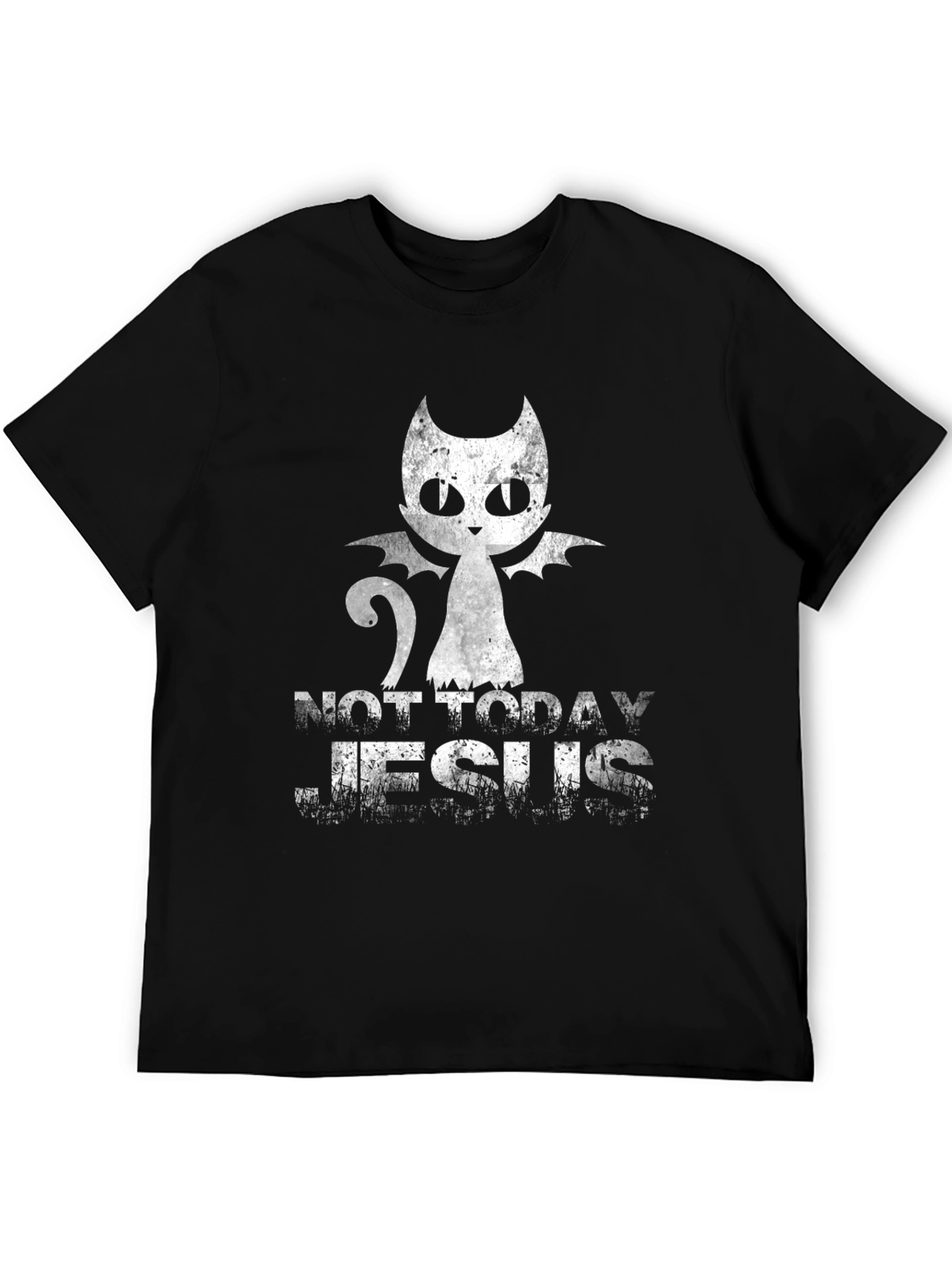 Not Today Jesus Cat Bat T-Shirt
