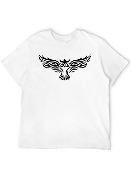 Mens Black Owl Graphic Tee - Stylish & Unique!