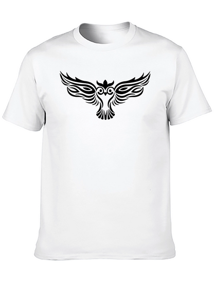 Mens Black Owl Graphic Tee - Stylish & Unique!