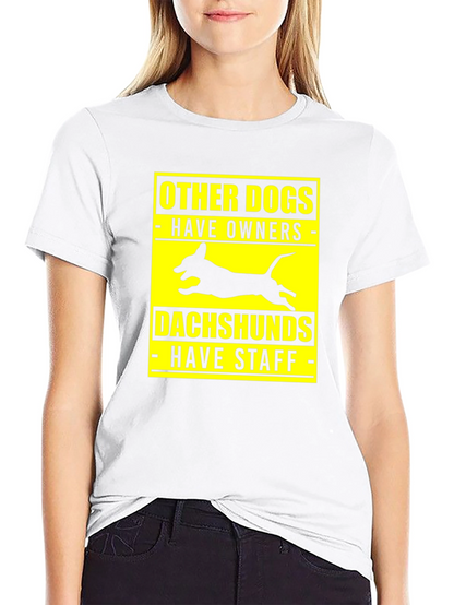 Dachshund Staff Black T-Shirt
