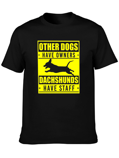 Dachshund Staff Black T-Shirt