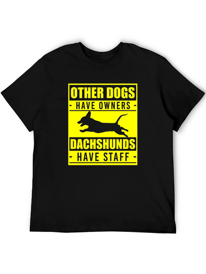 Dachshund Staff Black T-Shirt