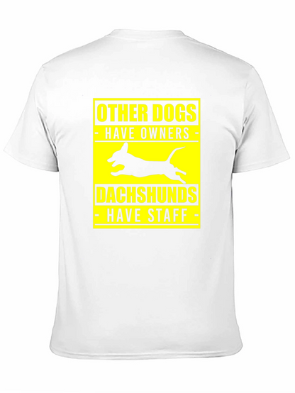 Dachshund Staff Black T-Shirt
