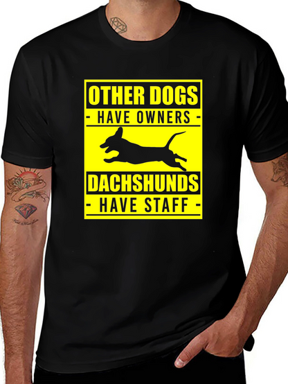 Dachshund Staff Black T-Shirt