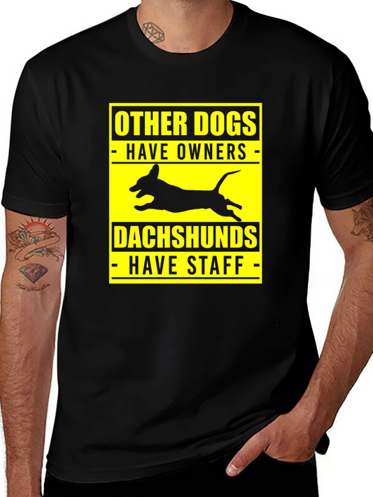 Dachshund Staff Black T-Shirt