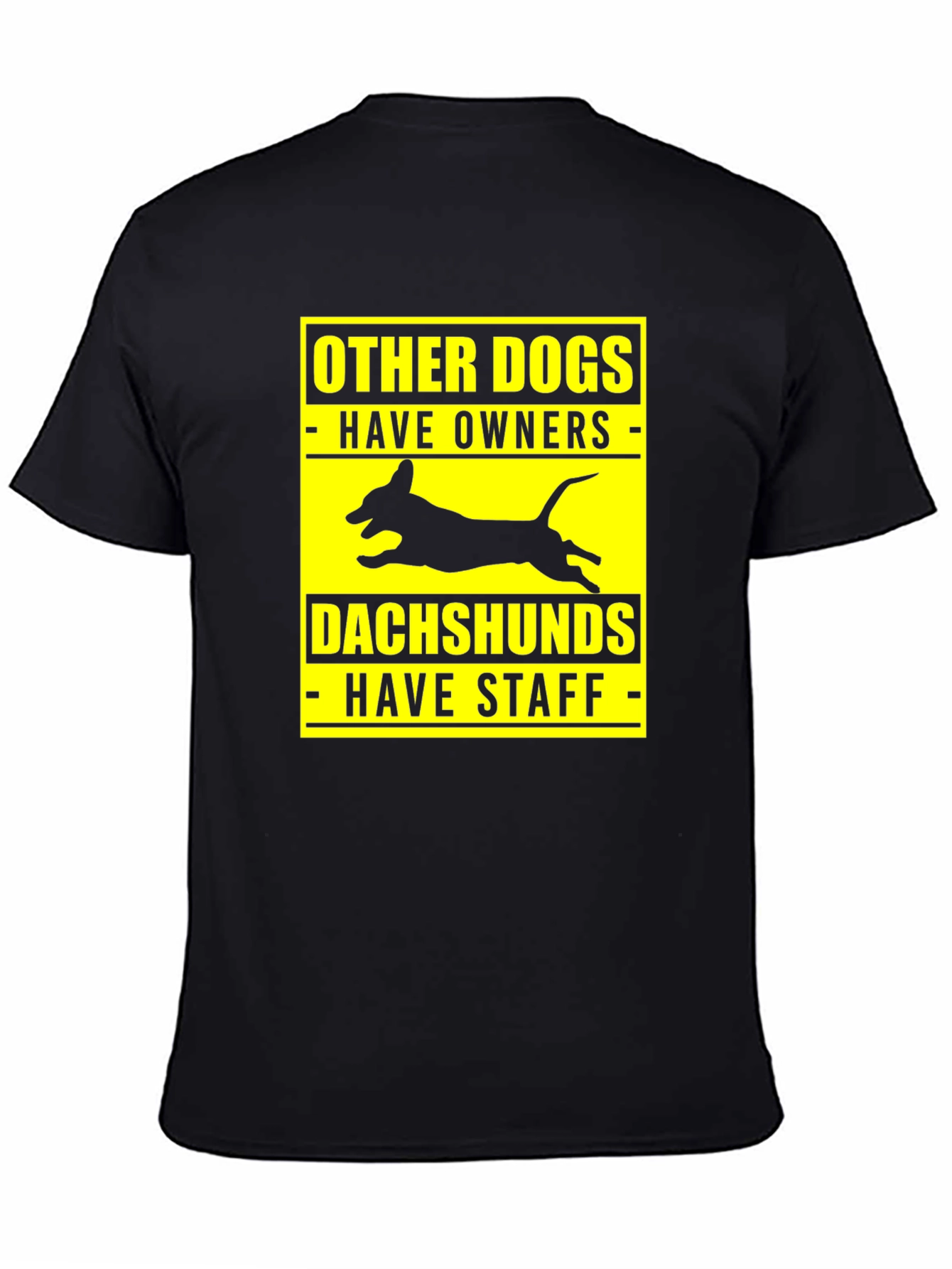 Dachshund Staff Black T-Shirt