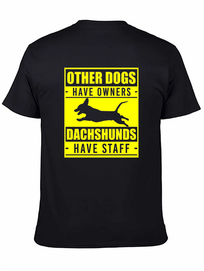 Dachshund Staff Black T-Shirt
