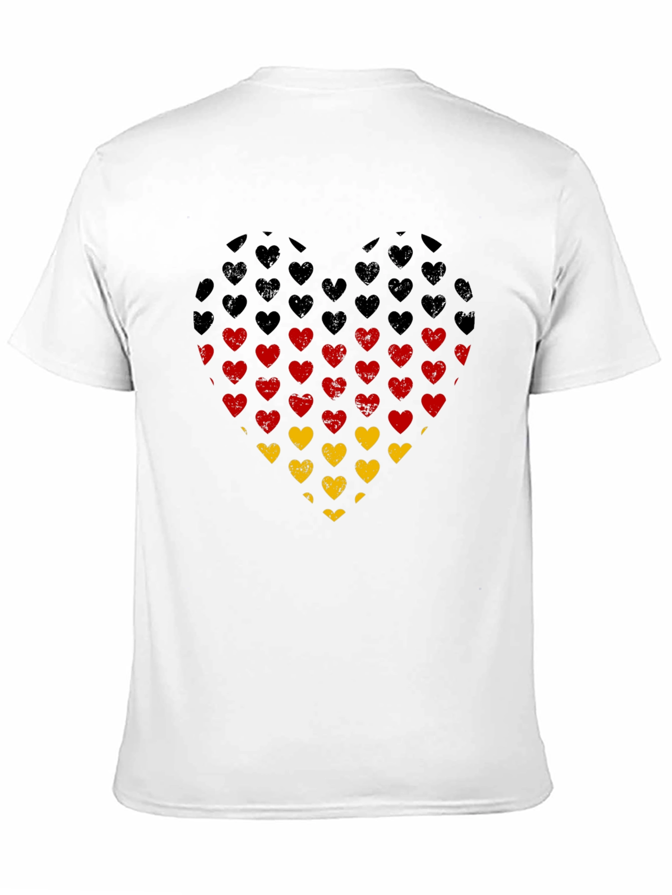 German Flag Heart T-Shirt - Black