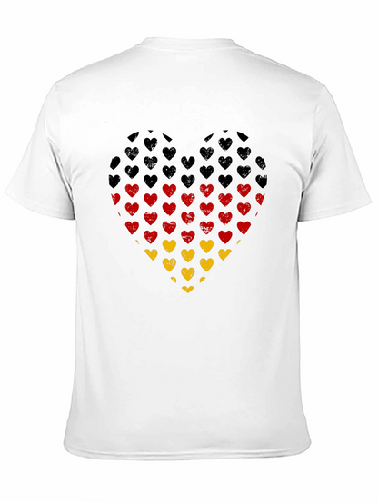 German Flag Heart T-Shirt - Black