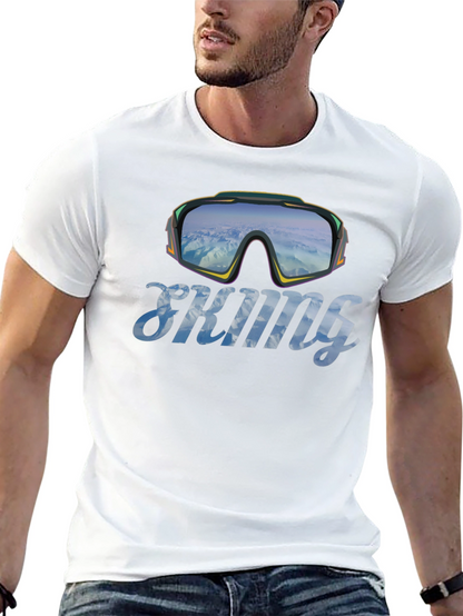 Skiing Goggles Graphic T-Shirt - Mountain Adventure Tee