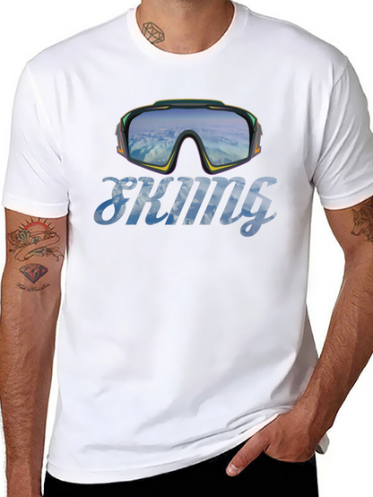 Skiing Goggles Graphic T-Shirt - Mountain Adventure Tee