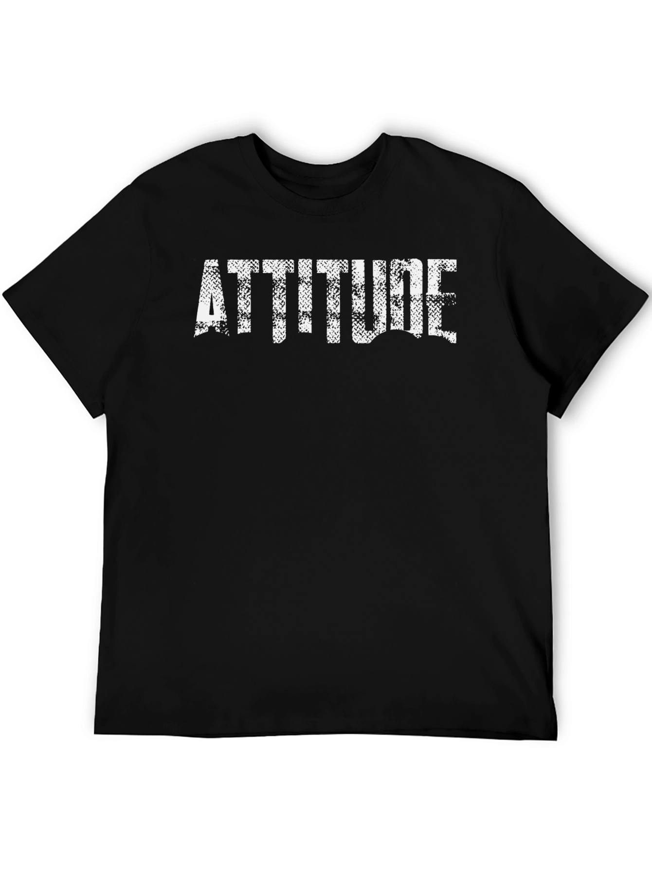 Attitude Graphic Print Black T-Shirt