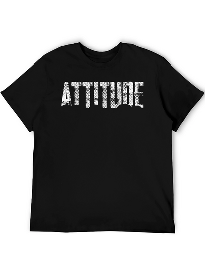 Attitude Graphic Print Black T-Shirt