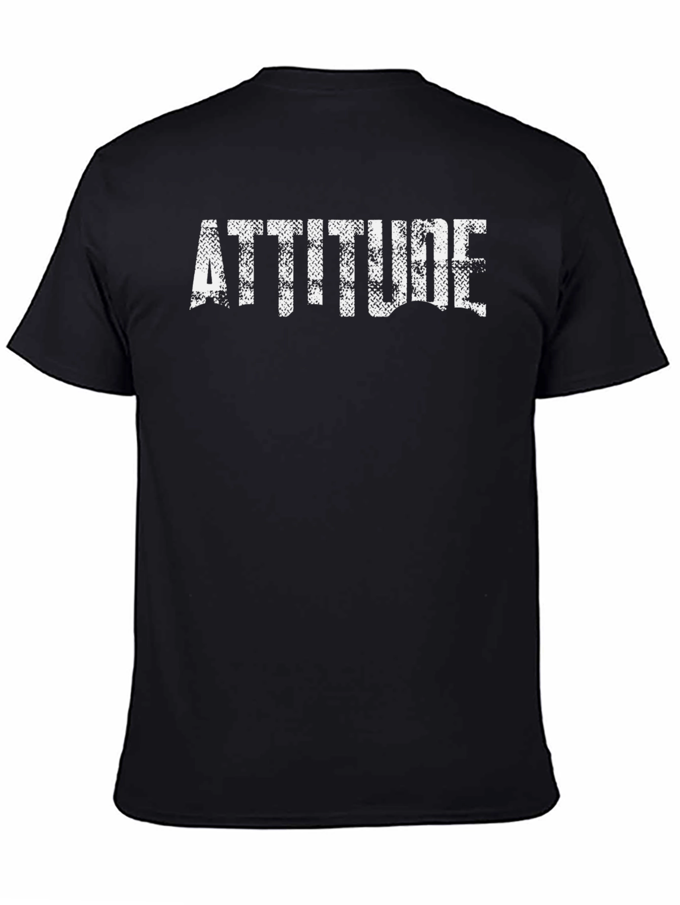 Attitude Graphic Print Black T-Shirt