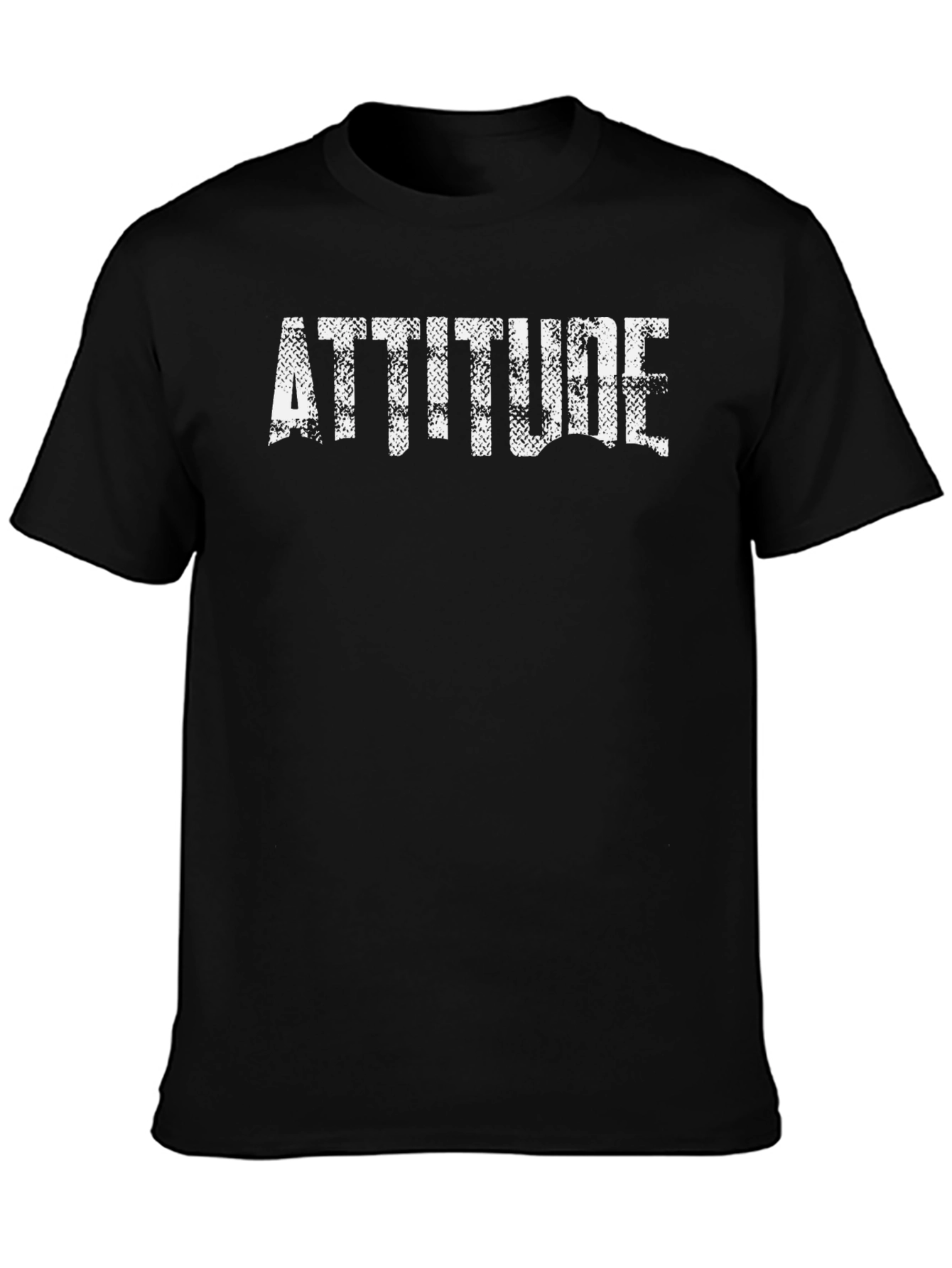 Attitude Graphic Print Black T-Shirt