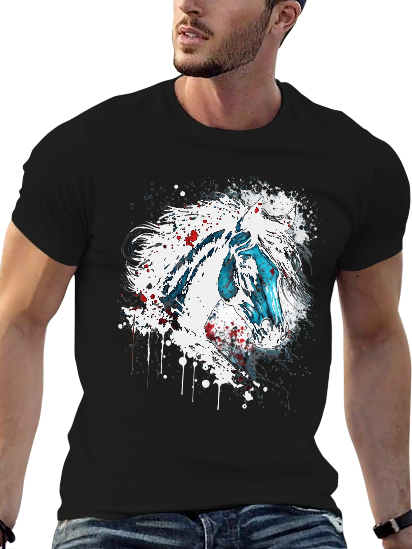 Horse Graphic T-Shirt - Unique Animal Print