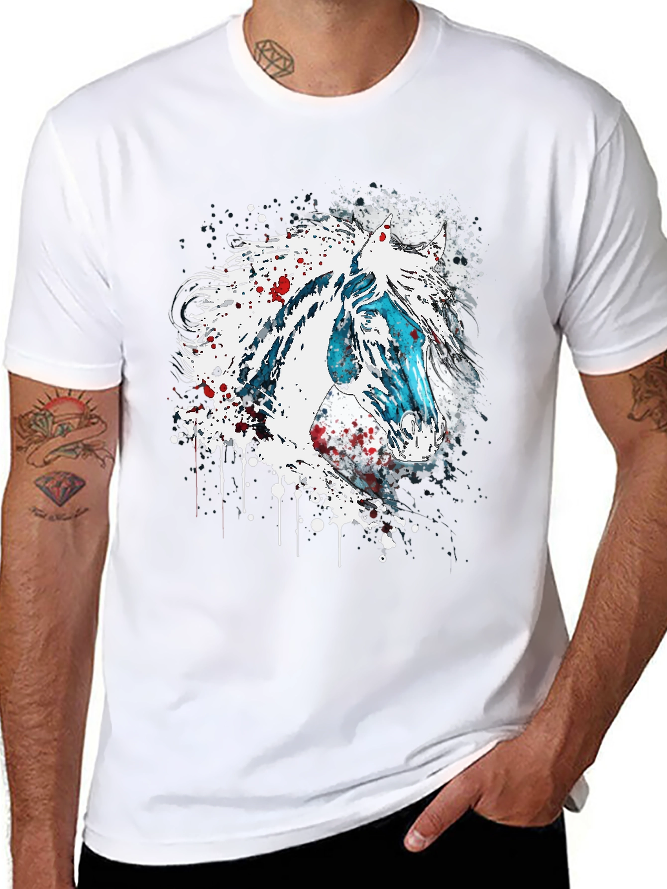 Horse Graphic T-Shirt - Unique Animal Print