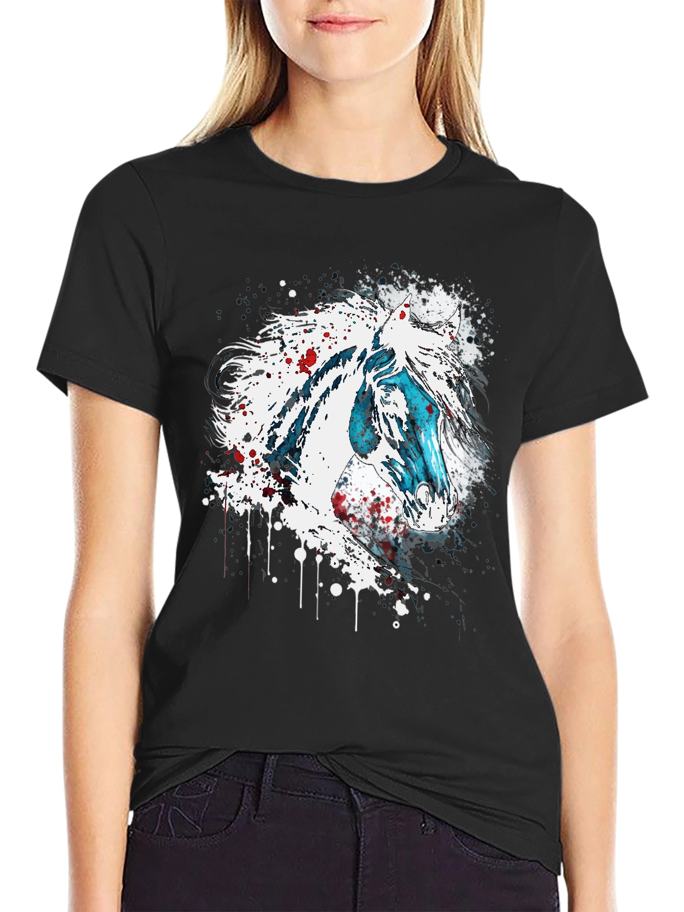 Horse Graphic T-Shirt - Unique Animal Print
