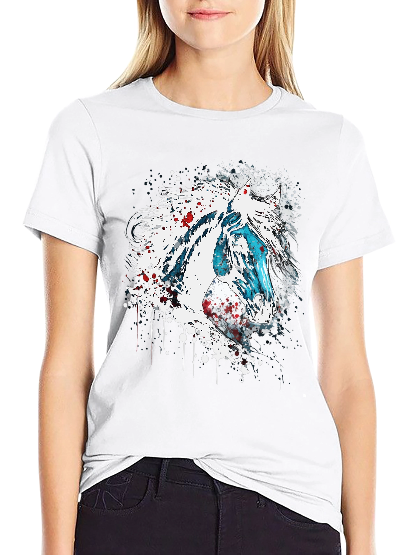 Horse Graphic T-Shirt - Unique Animal Print