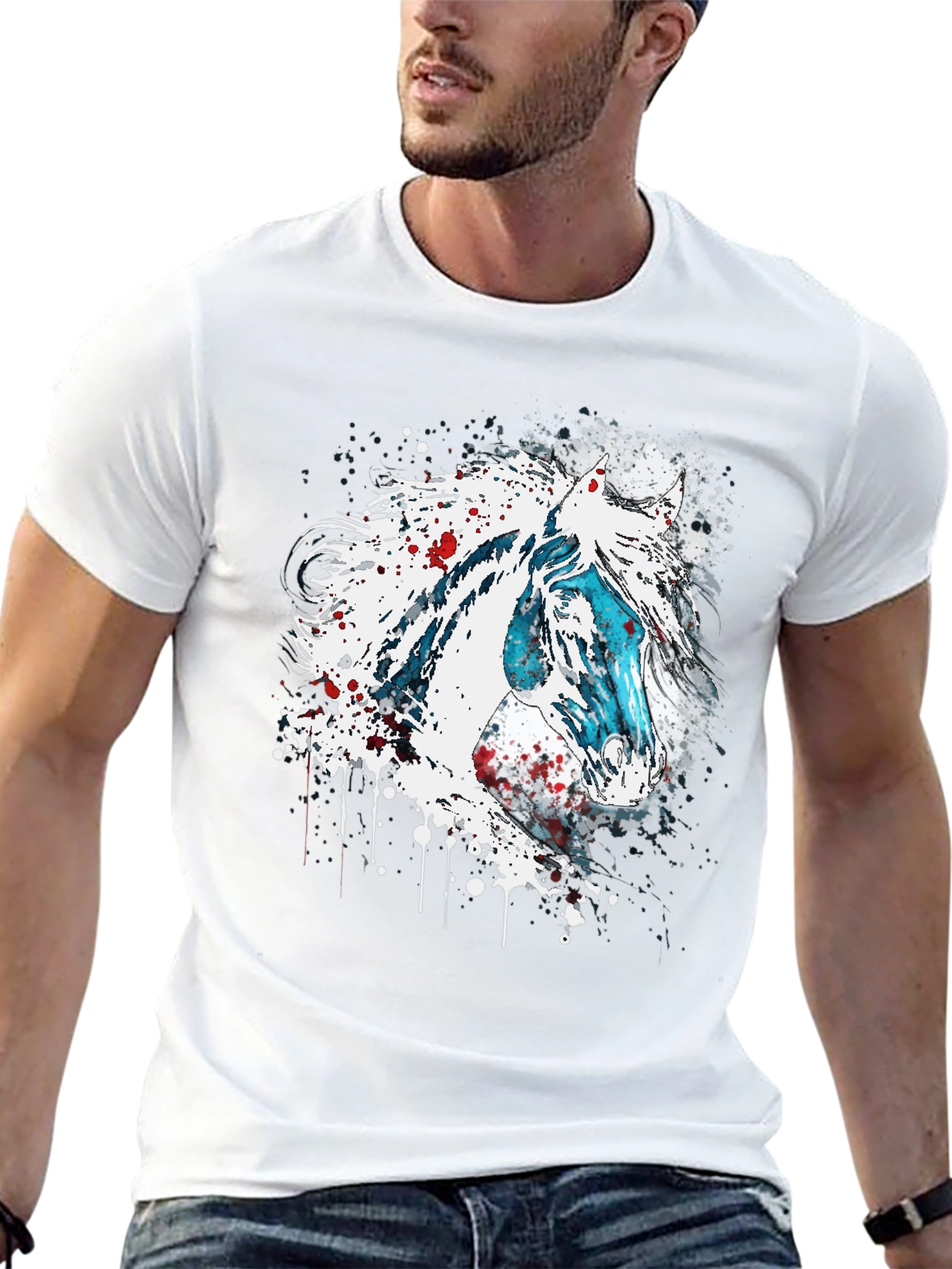 Horse Graphic T-Shirt - Unique Animal Print