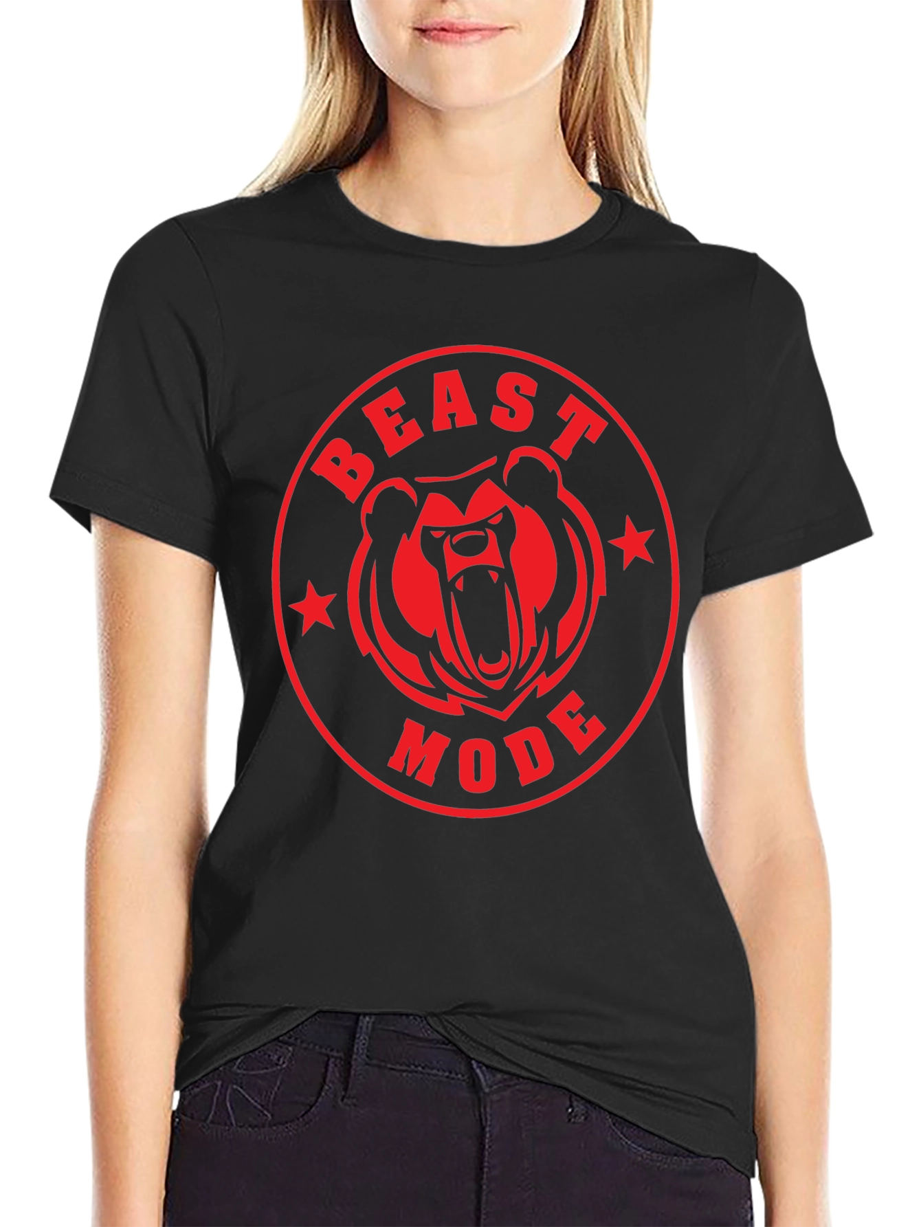 Beast Mode Bear Graphic T-Shirt