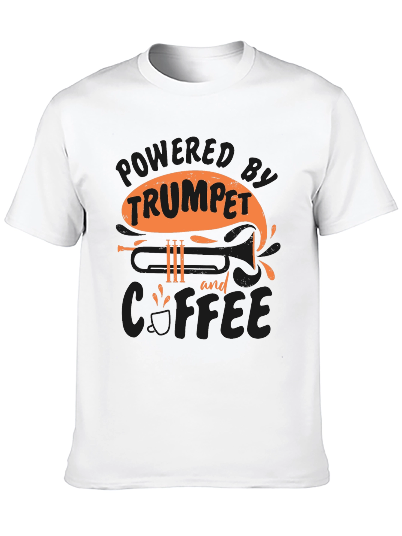 Trumpet & Coffee Graphic Tee - Musicians Gift