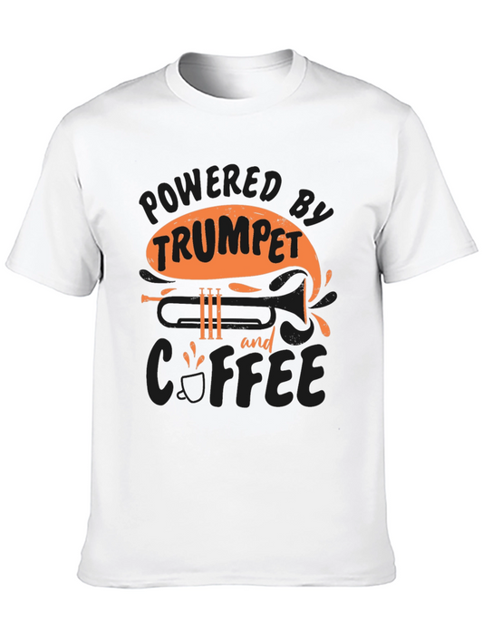 Trumpet & Coffee Graphic Tee - Musicians Gift