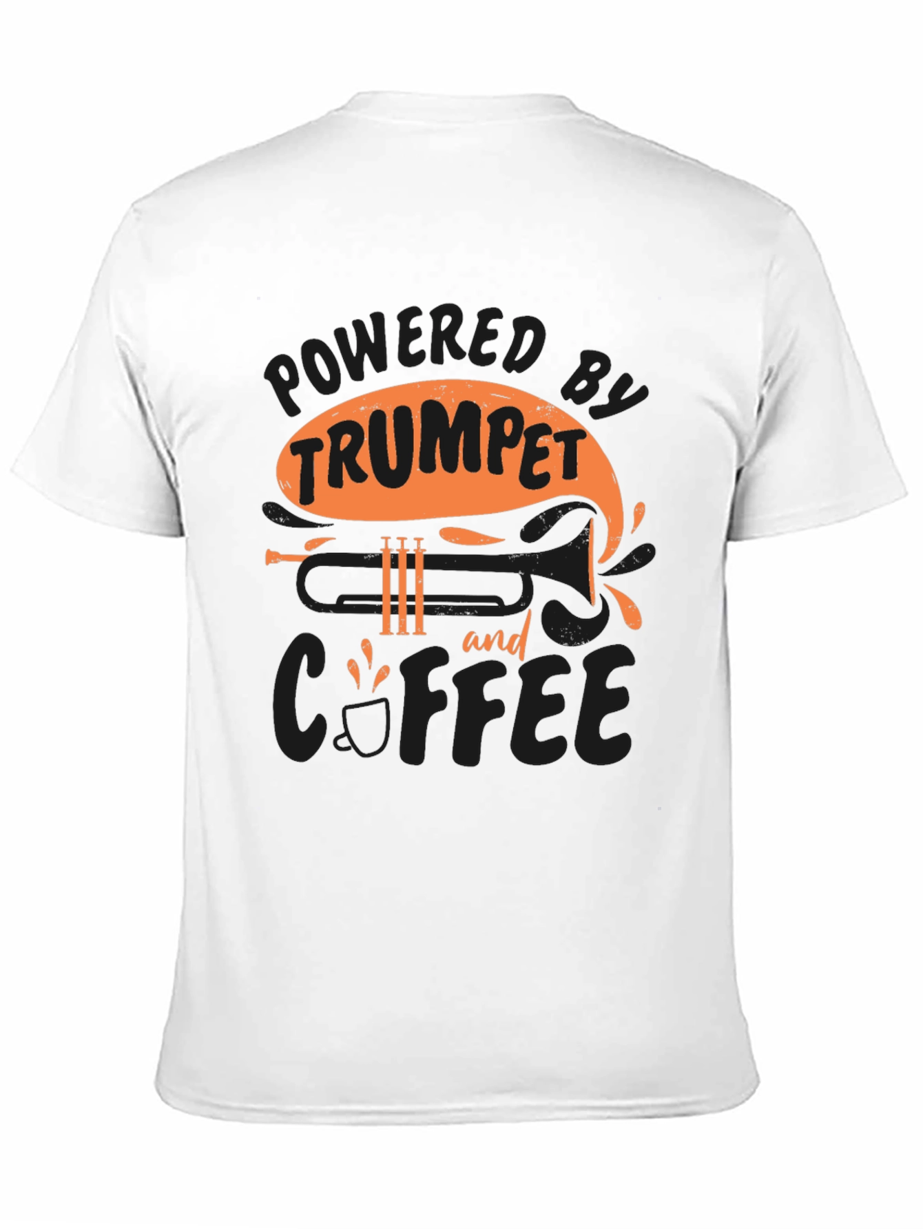 Trumpet & Coffee Graphic Tee - Musicians Gift