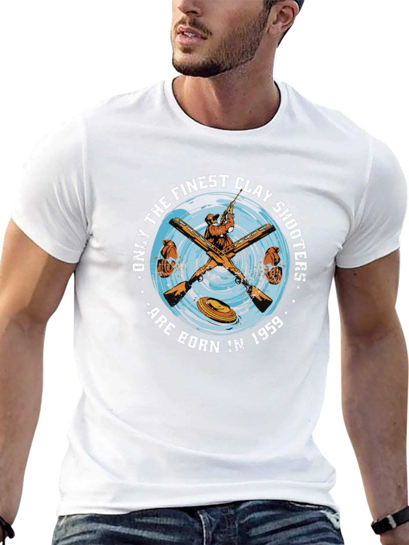 Finest Clay Shooters Born 1959 Black T-Shirt