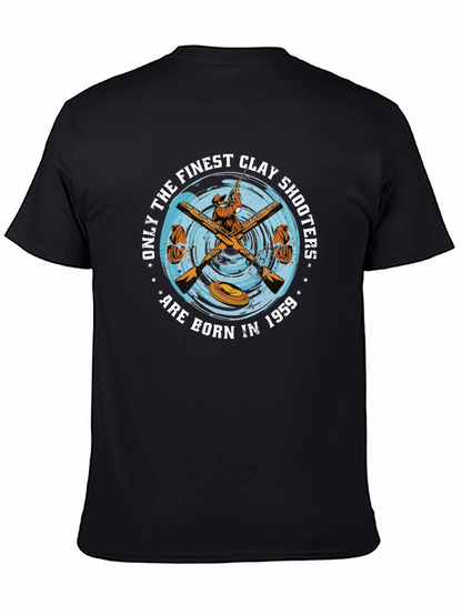Finest Clay Shooters Born 1959 Black T-Shirt