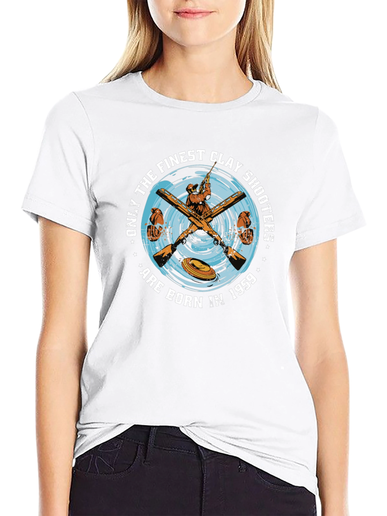 Finest Clay Shooters Born 1959 Black T-Shirt