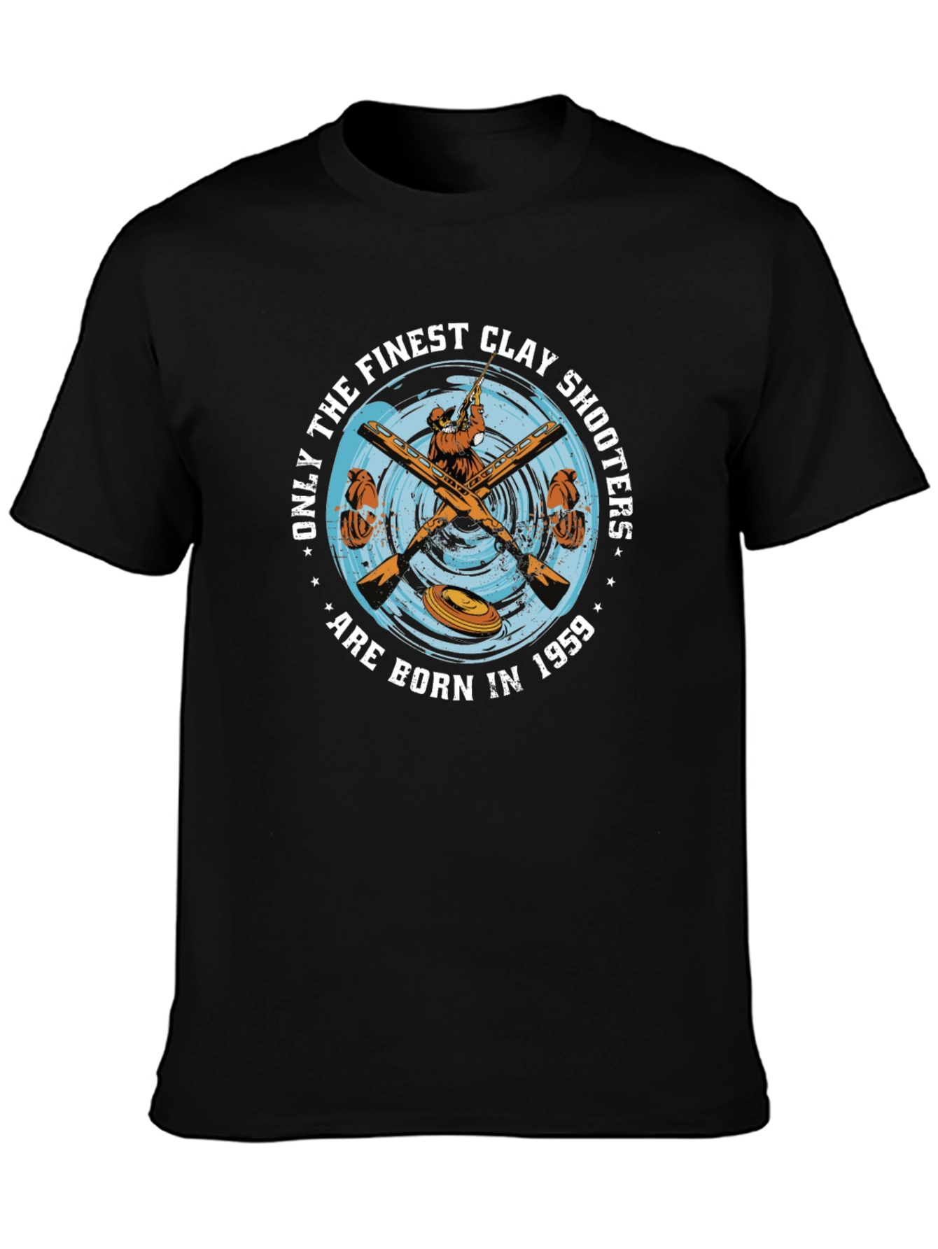 Finest Clay Shooters Born 1959 Black T-Shirt