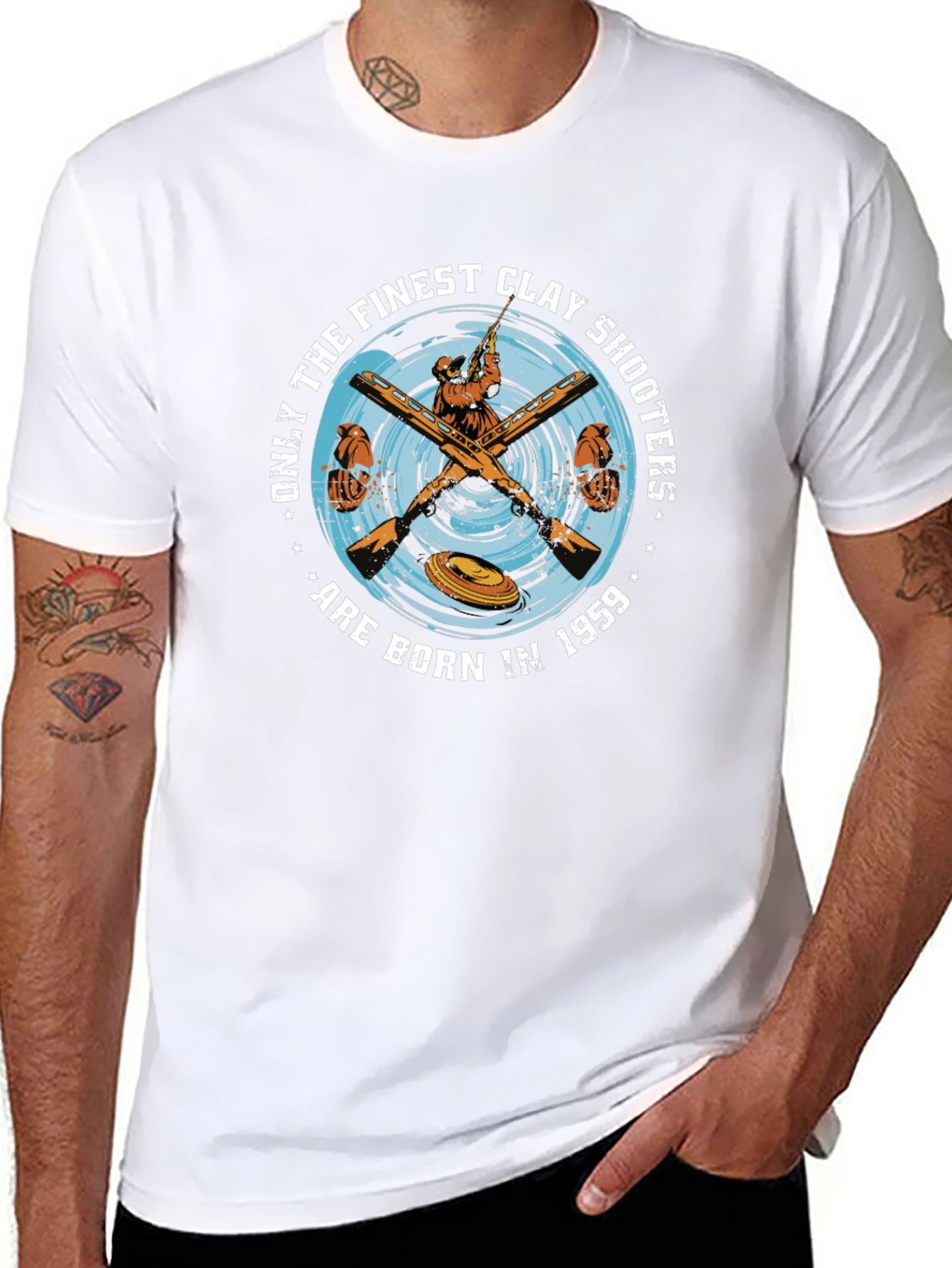 Finest Clay Shooters Born 1959 Black T-Shirt