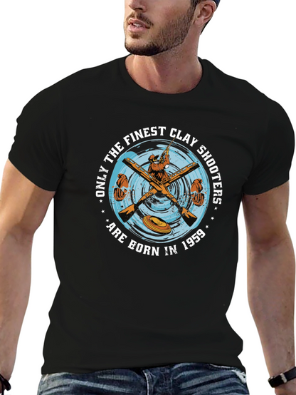 Finest Clay Shooters Born 1959 Black T-Shirt