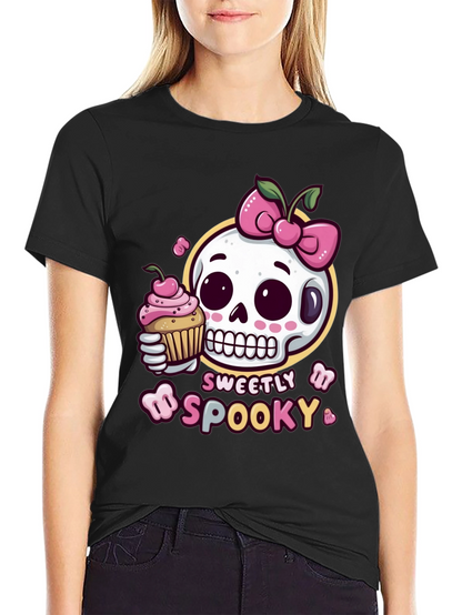 Sweetly Spooky Skull T-Shirt