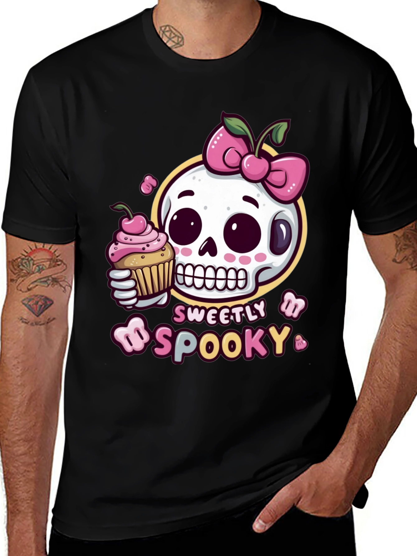 Sweetly Spooky Skull T-Shirt